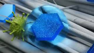 Silic self cleaning fabric CG animation
