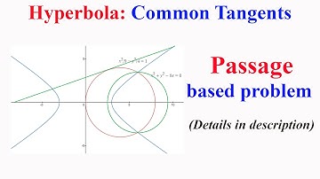 Hyperbola: Common tangents: Passage based problem (details in description)