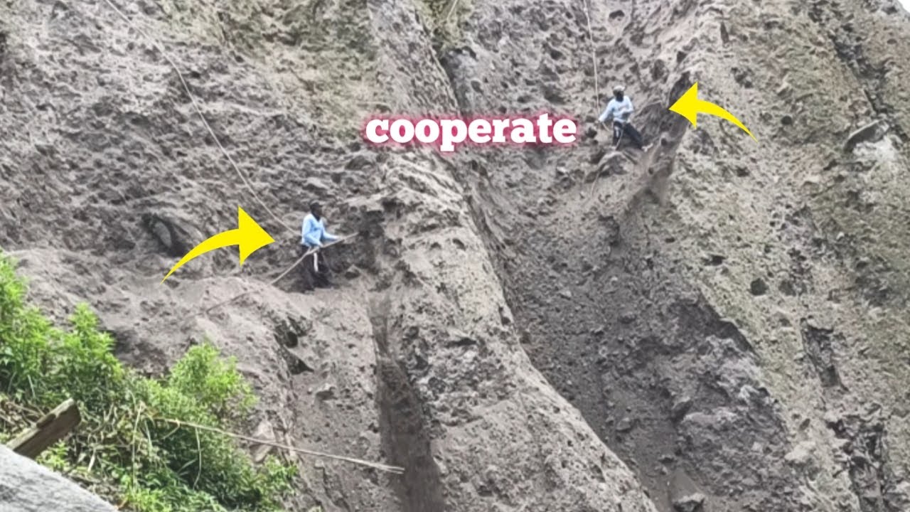 work together to find super sand from the cliff
