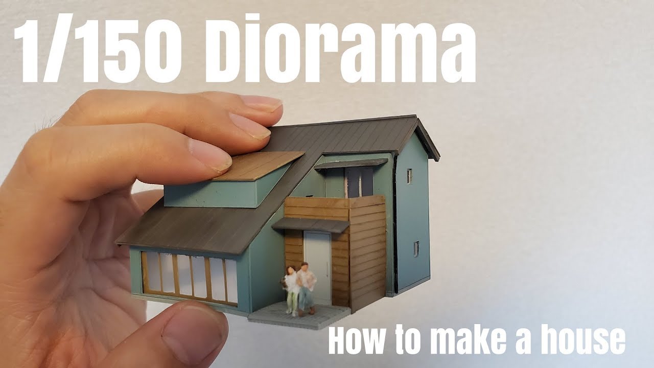 Diorama Diy How To Make A N Scale House ジオラマ Nゲージ用の建物の作り方 自作フルスクラッチ Youtube