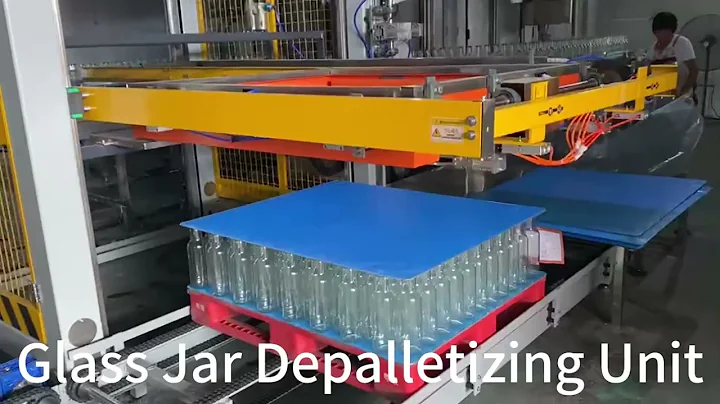 Automatic Glass Jar Depalletizing Unit, Fully automatic glass bottle depalletizer