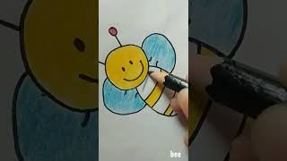 bee (lebah) 🐝 #art #youtube #shortsart #animals #fyp