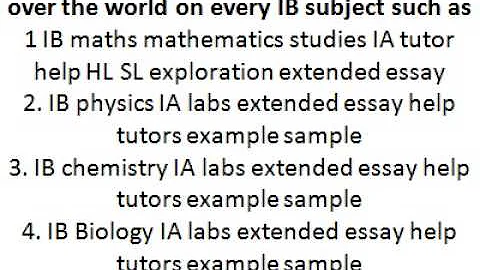 IB Physics ia commentary extended essay help tutor example sample assignment