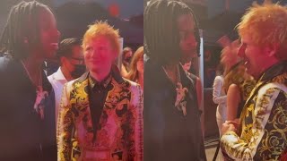 ED SHEERAN GIVES POLO G SOME GAME AT THE VMAS IN NYC