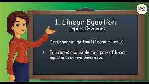 Linear Equations |Maths 1 - Chapter 1|  Cramer