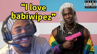 Truffy Reacts to BabiWipez Debut Song (TR4NZ VI0L3NCE)