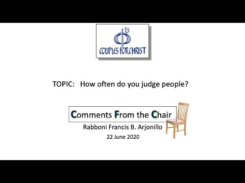 COMMENTS FROM THE CHAIR with Bro Bong Arjonillo - 22 June 2020