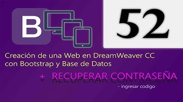 Cap 52 - Creación de una web en DreamWeaver CC con Bootstrap y Base de Datos