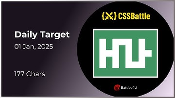 CSS battle - 01 Jan, 2025 - Daily Challenge  Solution - 100% Sol | #html #css #cssbattle #battles4u