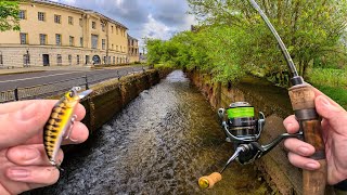 Pêcher la truite en plein centre ville, ça rapporte gros !!! - Pêche au leurre