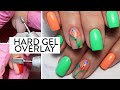 Hard Gel Overlay &amp; Tropical Nail Art! Watch Me Work Short Nails