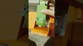toy amrep garbage truck picking up bin