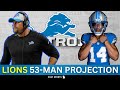 Detroit lions 53man roster projection after the 2024 nfl draft