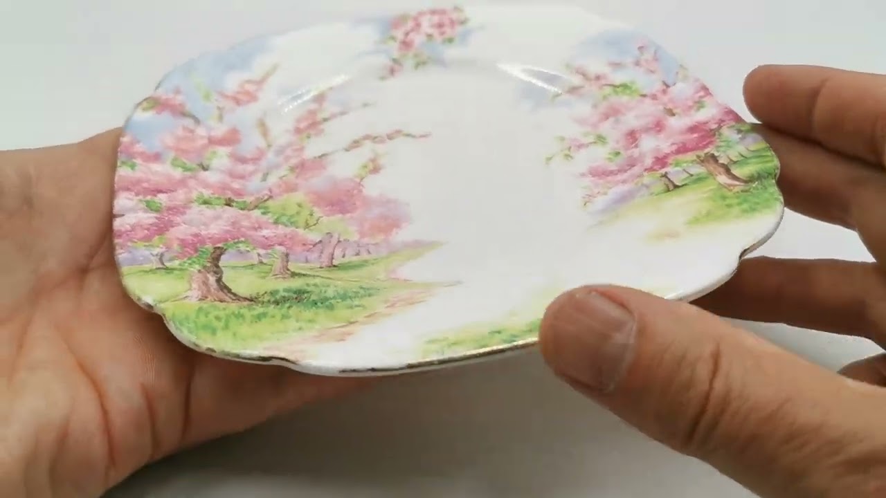 Royal Albert Blossom Time China Square Side Plate | Vintage