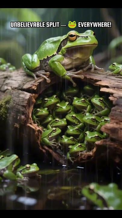 βKirain batang kosong, eh malah keluar ribuan katak lucu! π±πΈ#ceritahewanlucu #hewanlucu #cerita