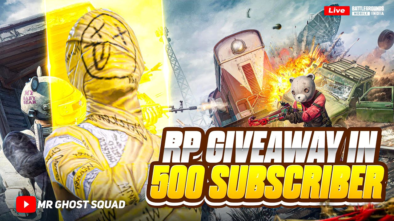RP GIVEAWAY ON 500 SUB| Bgmi 3.8 update live with MrGhostSquad | IPad 11 pro| 120 FPS Gameplay