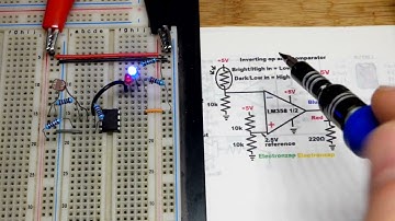 LDR Controlled Op Amp Inverting Comparator Circuit Light Dependent Resistor Operational Amplifier