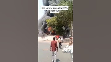 New Video Of The #airindia Crash Site Shows The Sole Survivor Moving Away- #ahmedabad #london
