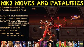 Mortal Kombat II All Special Moves - Fatalities - Friendship - Babality - MK2 Arcade