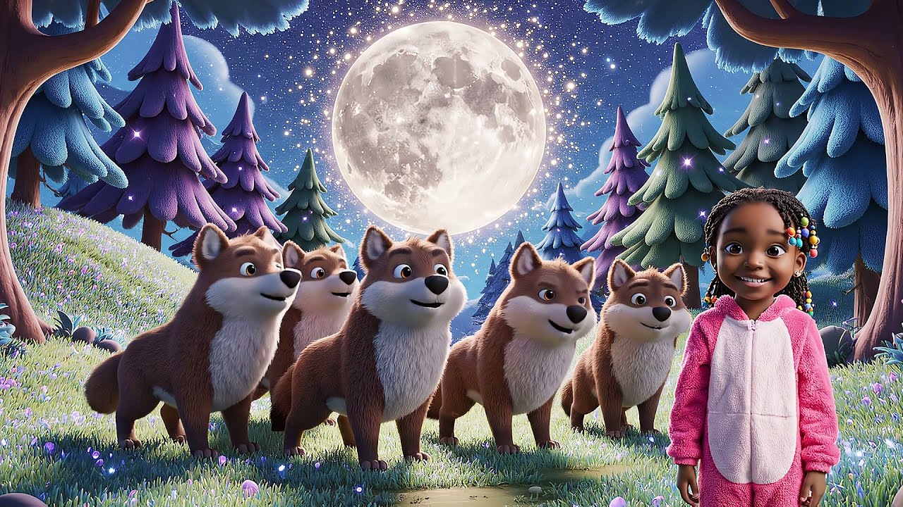 Five Little Wolves Howl Howl Howl | Nursery Rhymes for Kids & Baby ...