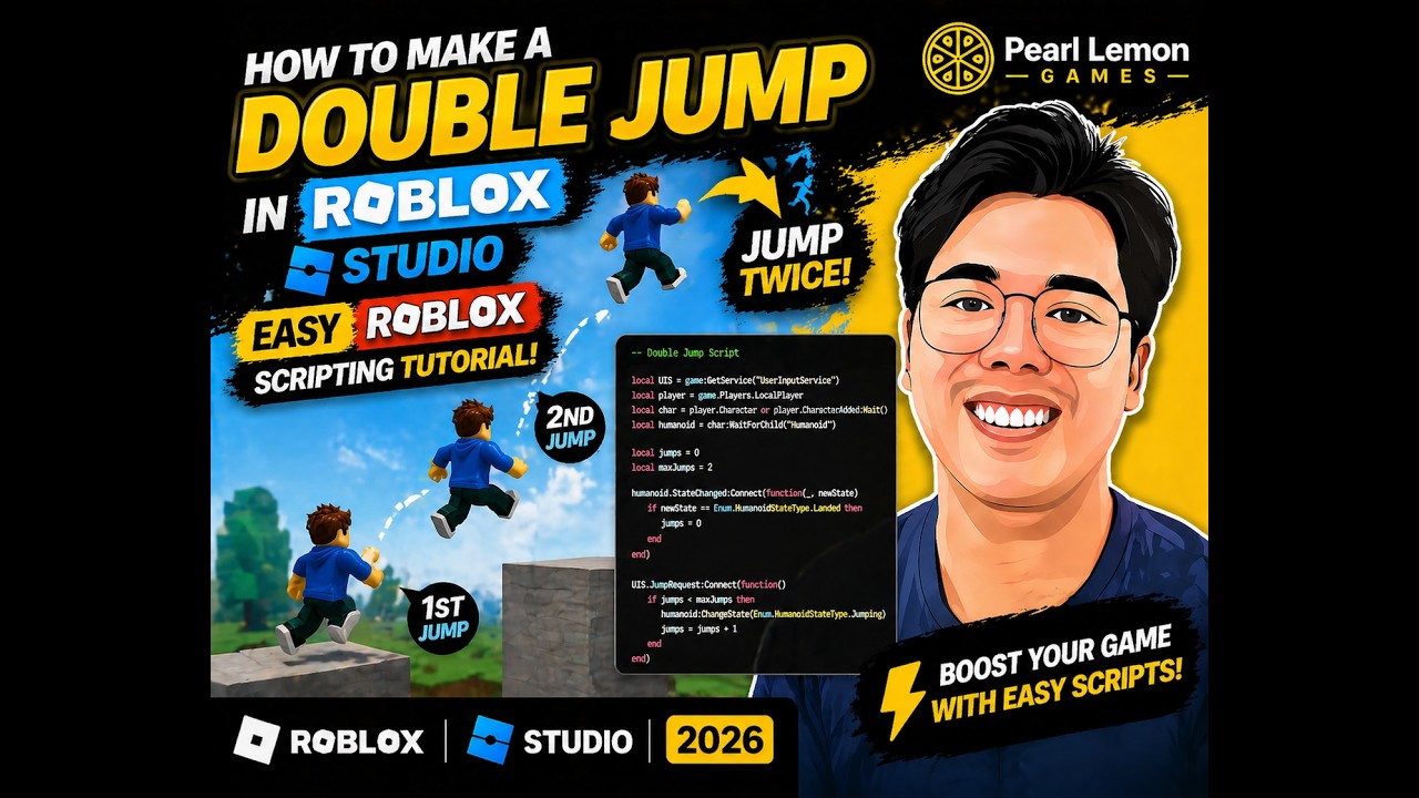 How to Make a Double Jump in Roblox Studio | Easy Roblox Scripting ...
