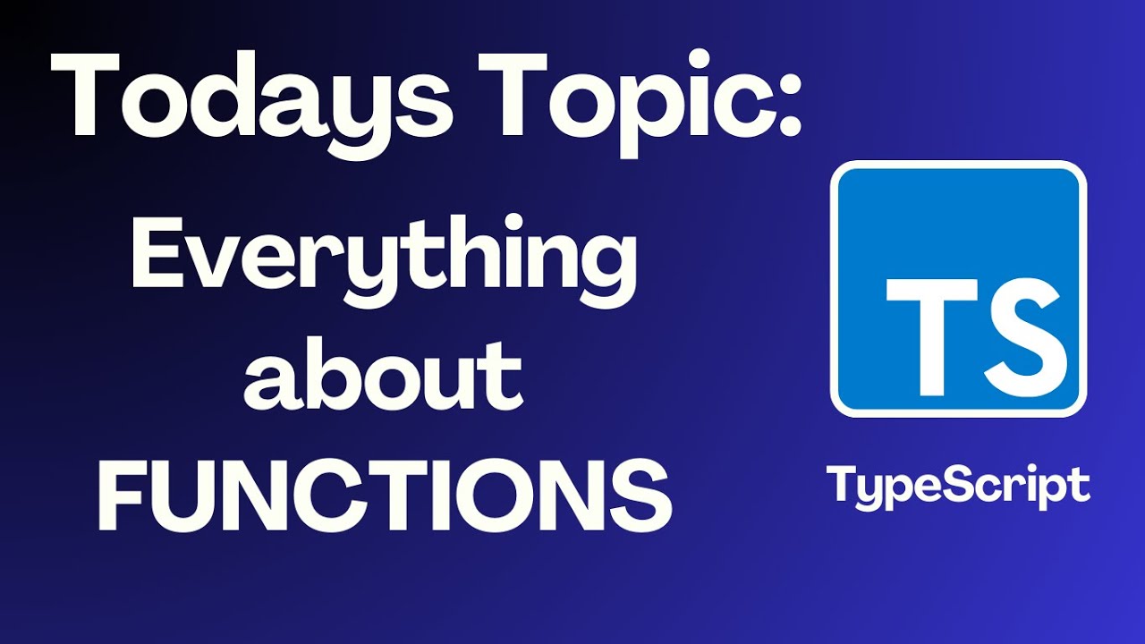 Functions in Typescript for very beginners | Governor IT Initiative | # ...