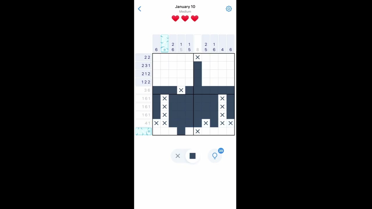Nonogram Calendar 2026 January Day 10 - YouTube