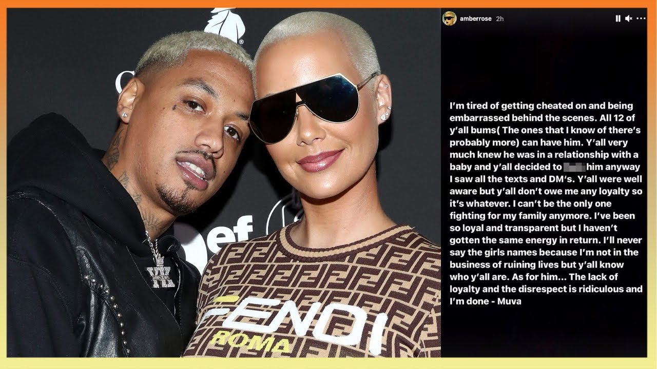 Amber Rose Accuses Boyfriend Alexander Of Cheating With 12 ...
