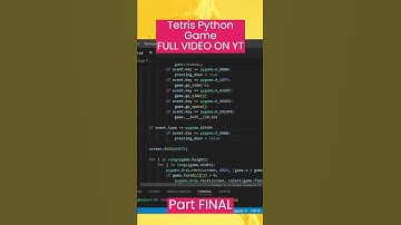 Python Tetris Game Using Pygame PART FINAL #programming #python #programmer #coding