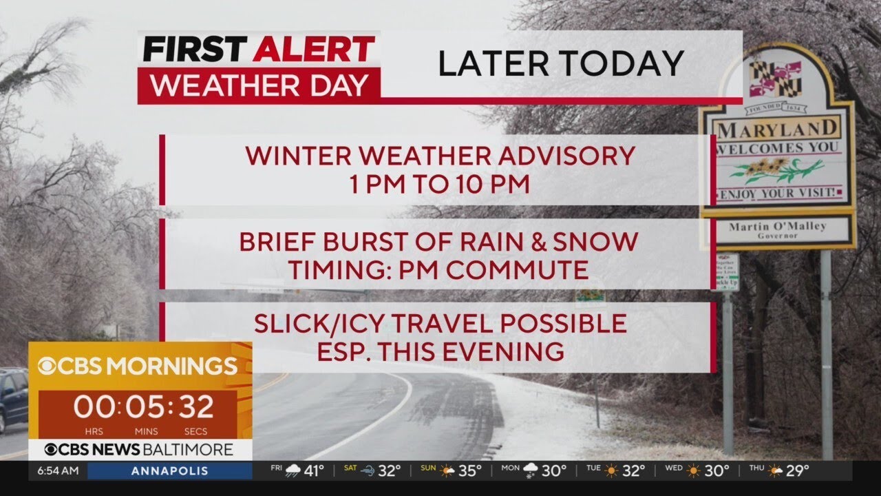 Maryland Weather: Two chances for snow, bitter cold temps coming - YouTube