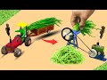 Diy mini tractor with  mini bulldozer to making concrete road sancreator1