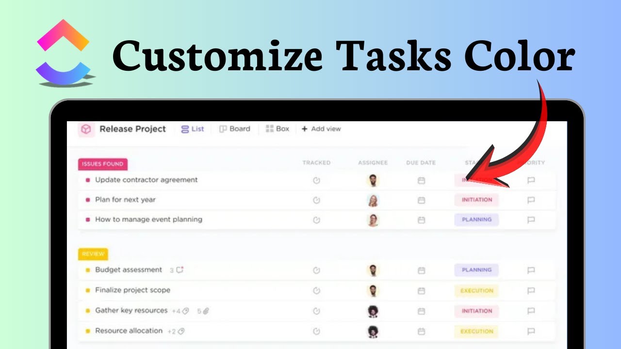 How to change task color in ClickUp (Visual Tag) - YouTube
