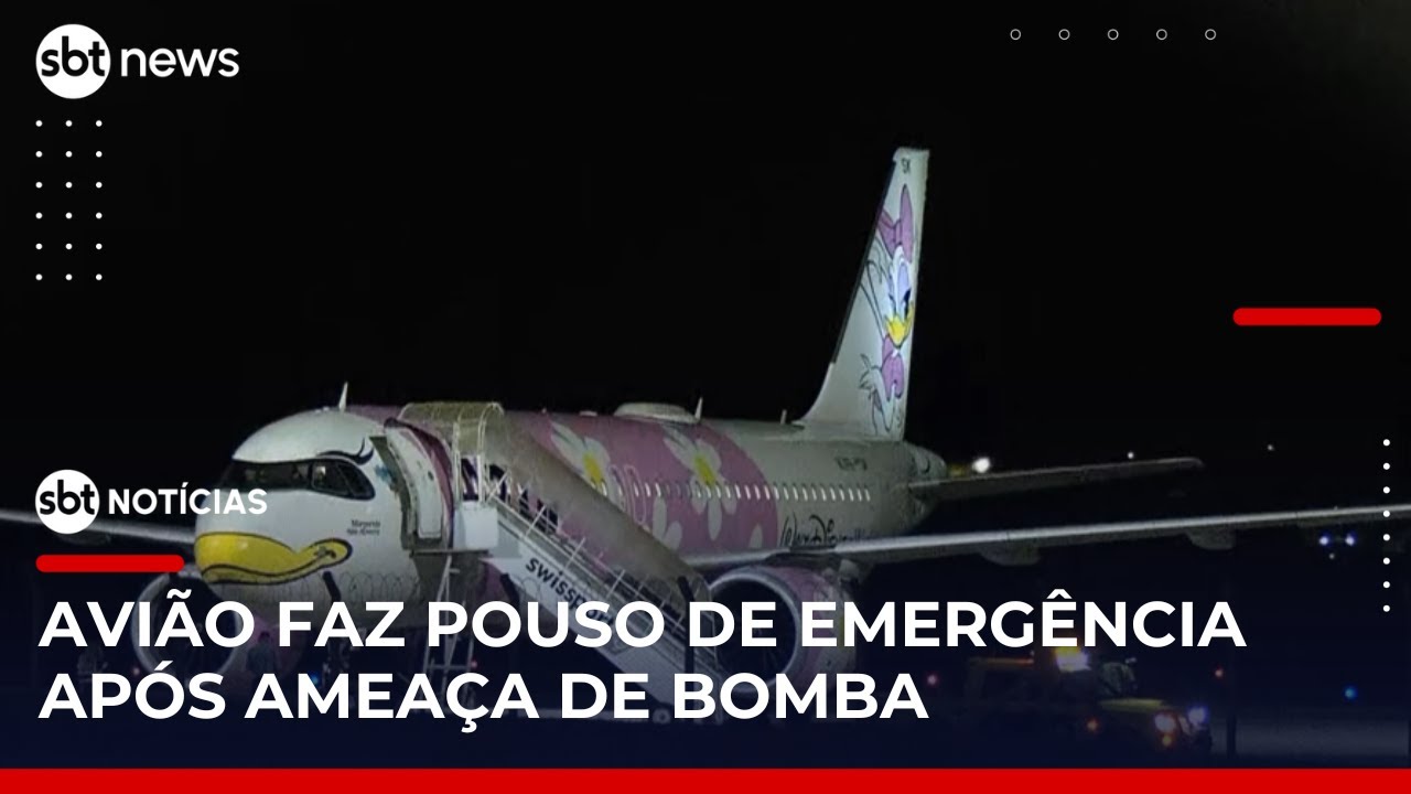 Avião com 170 passageiros faz pouso de emergência em Brasília após ameaça de bomba | #SBTNoticias