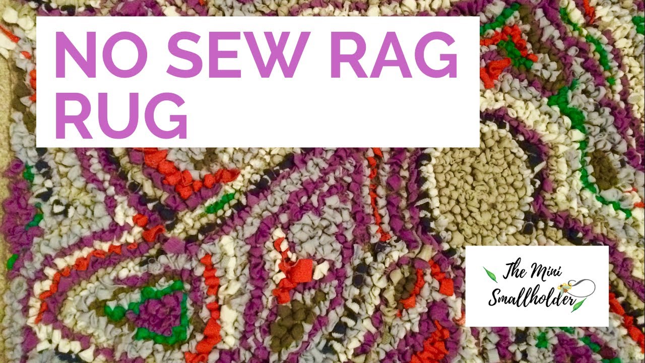 How to make a rag rug with a hessian sack. YouTube