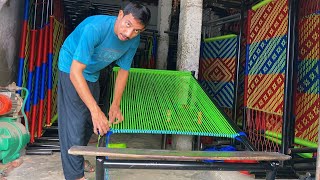 Artistic Technique of Weaving A Cot | Khatia Bunai Process Fast