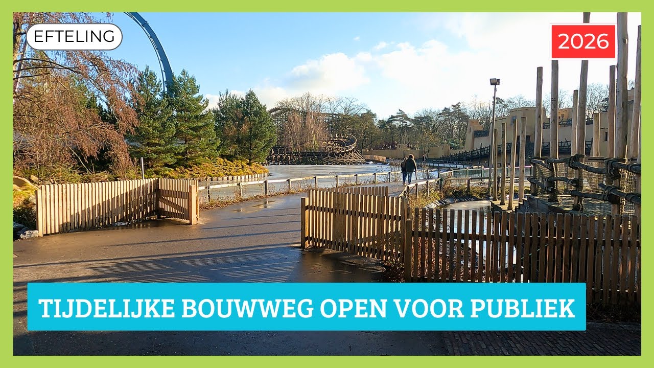 Tijdelijke route van de Piraña naar Joris en de Draak - Efteling 2026