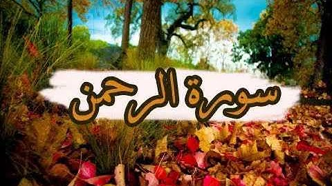 سورة الرحمن أجمل صوت سمعته يقرأ القران الكريم