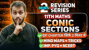 Conic Sections Complete Chapter Revision in 2 minutes Class 11 Maths| Mind Map Class 11
