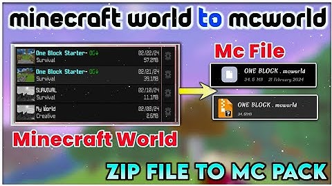 How To Make McWorld File Of Minecraft World | (Android, Zarchiver) | Convert a Zip File Into Mcpack