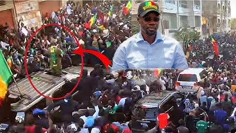 L'arrivée très mouvementée et spectaculaire de Ousmane Sonko à Keur...