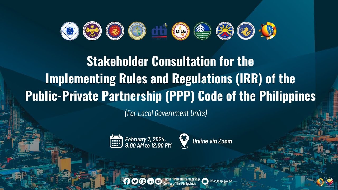 Stakeholder Consultation for LGU's on the IRR of R.A. No. 11966 or the ...