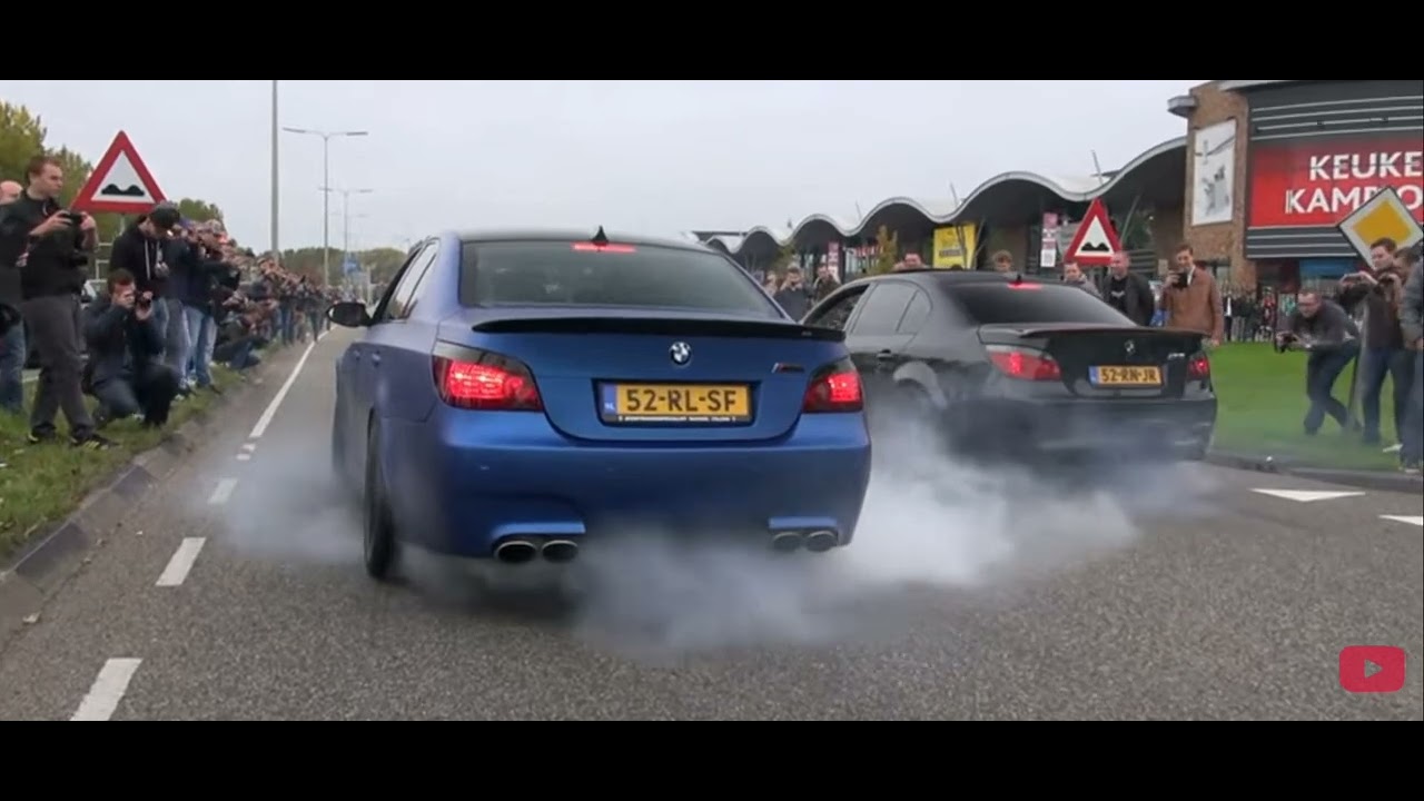 BMW M5 V10 Burnout Drift - YouTube