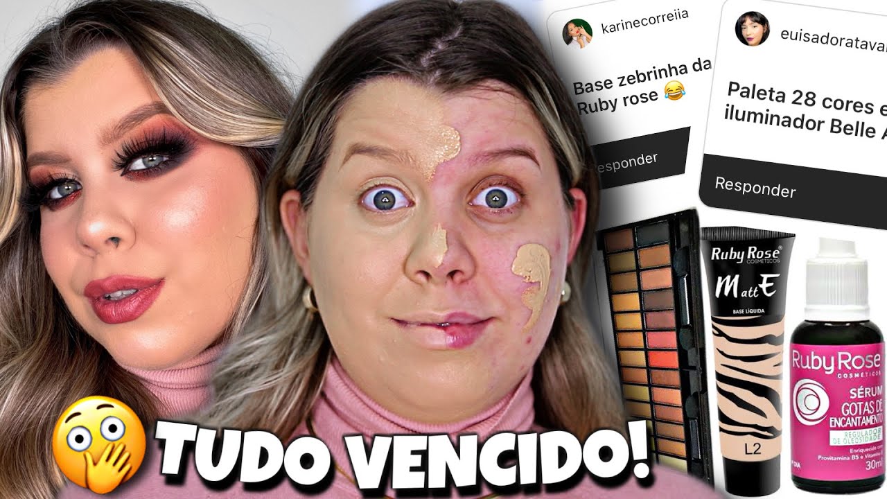 Fiz uma MAKE com os PRODUTOS mais *ANTIGOS DE VOCÊS*