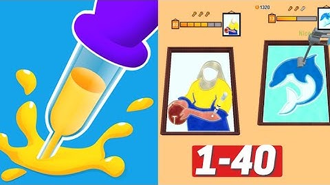 Paint Dropper Game App Gameplay Walkthrough Level 1-40 iOS, Android HD Offline Hack Hacker bottles