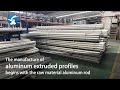 The manufacture of aluminum extruded profiles begins with the raw material aluminum rod