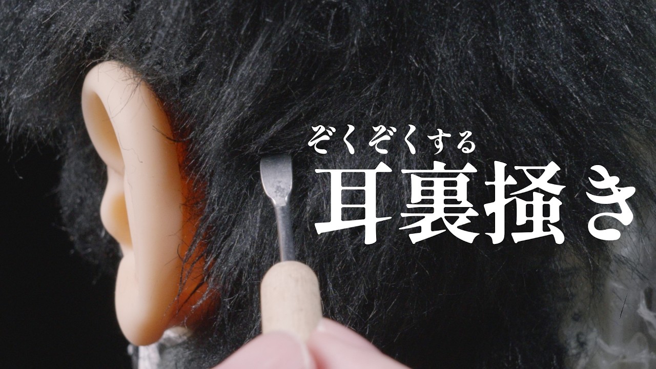 耳の裏を掻くとゾワゾワと落ちる。 無言【ASMR】