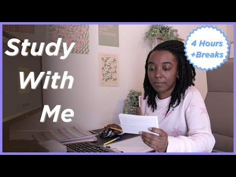 4-HOUR POMODORO STUDY WITH ME / 50/10 Pomodoro (with timer) / Birds Chirping, No Music