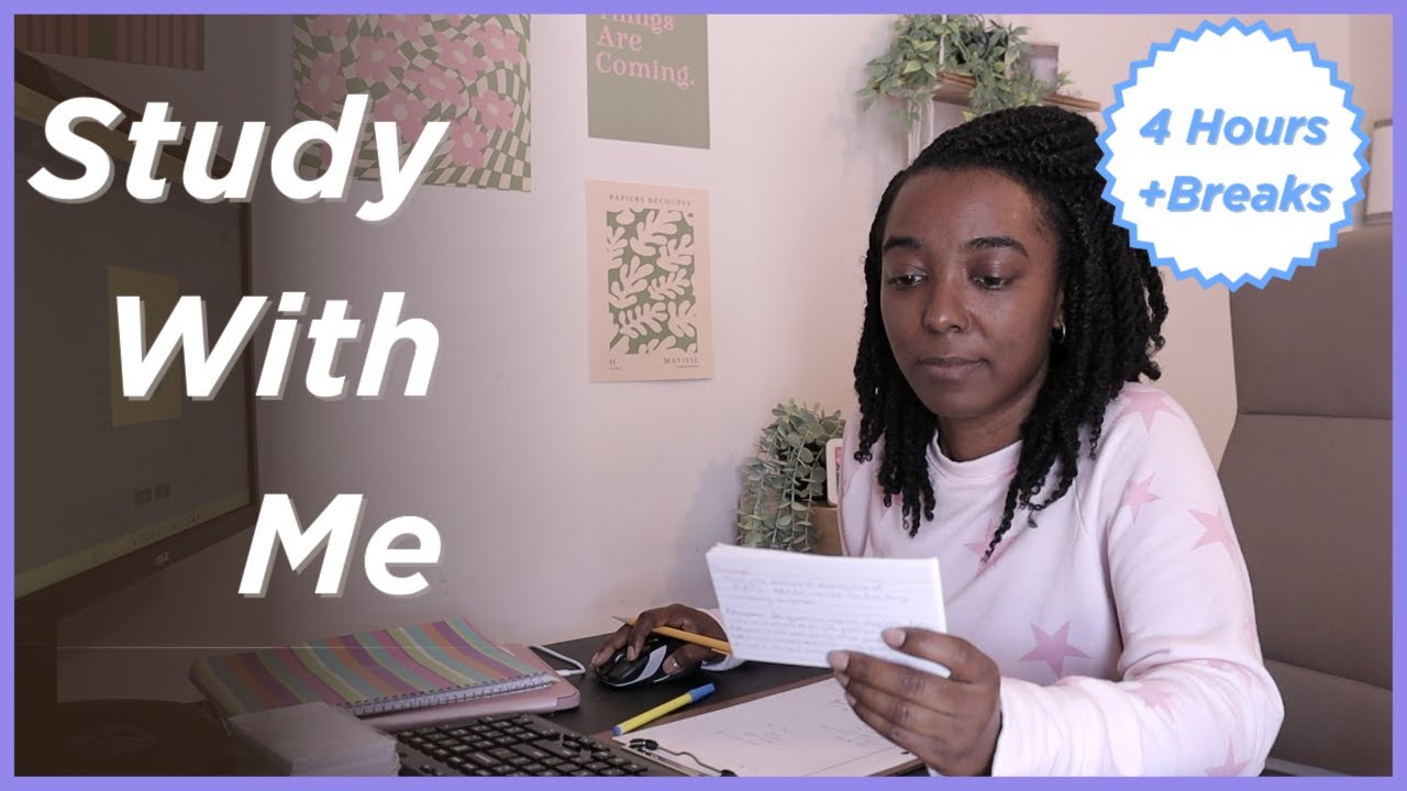 4-HOUR POMODORO STUDY WITH ME / 50/10 Pomodoro (with timer) / Birds Chirping, No Music