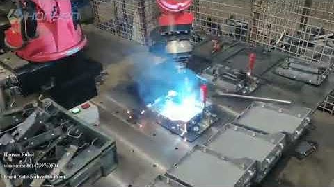 Battery box end plate welding ARES robot welding  TIG welding  MIG welding