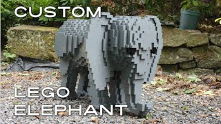 Lego Elephant built with over 3000 bricks